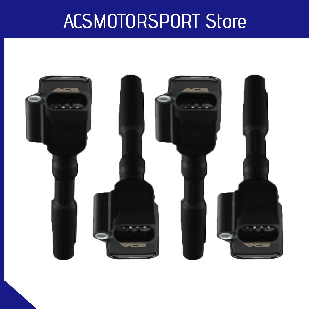 

ACSMOTORSPORT 4pcs Ignition Coil For VW Golf Jetta Polo 6R A3 Skoda Seat 04E 905 110 B 04E905110B 04E905110