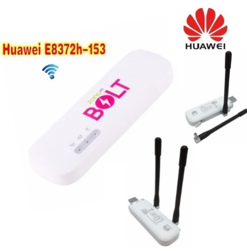 Imagem -03 - Desbloqueado Huawei E8372 Mais um Par de Antena Lte Usb Wingle Lte 4g Usb Wifi Modem Carro Wifi E8372h608 E8372h153