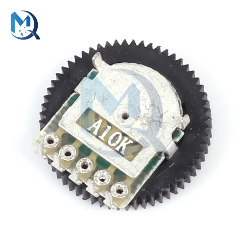 10PCS/Lot A103 10K Duplex Dial Wheel Gear Potentiometer for Radio MP3/MP4 Volume Adjustment Switch Potentiometers