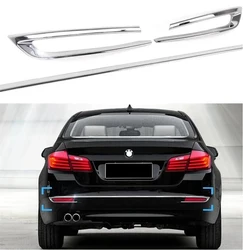 For BMW 5 Series F10 2014 2015 2016 ABS Chrome Rear Bumper Protector Guard Lid Cover Molding Cover & Fog Lamp Light Trims