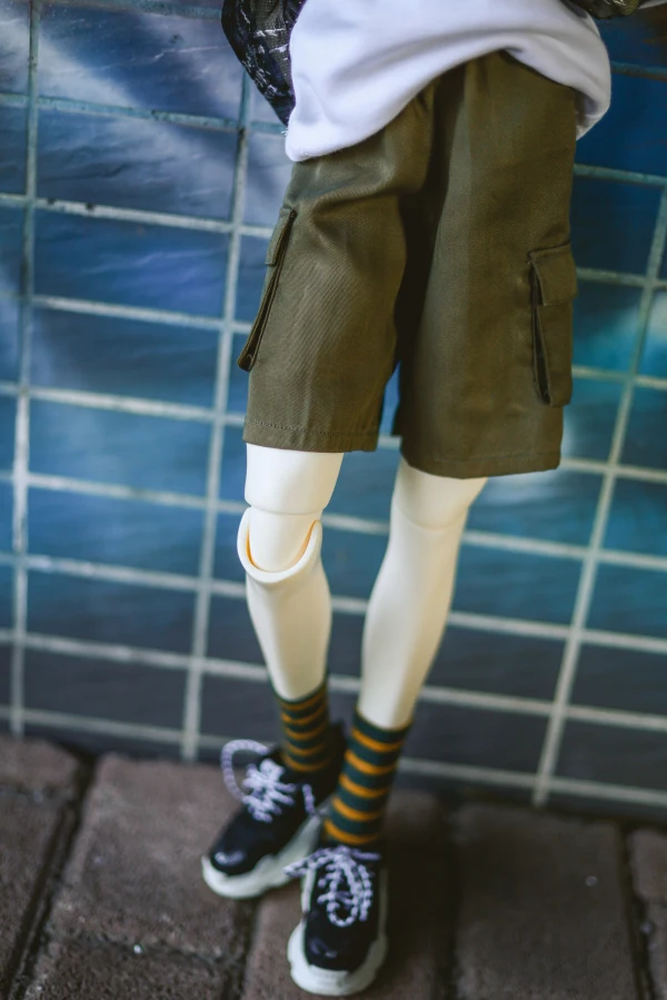 

BJD doll clothes is suitable for 1/3 1/4 size MSD fashion versatile summer overalls pants 5 pants doll accessories