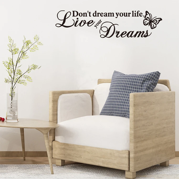 Kreative englische Sprichwörter, Wandaufkleber, Schlafzimmer, Wohnzimmer, Hintergrunddekoration, inspirierende Tapete, Aufkleber zur Verschönerung des Hauses – Detail 3