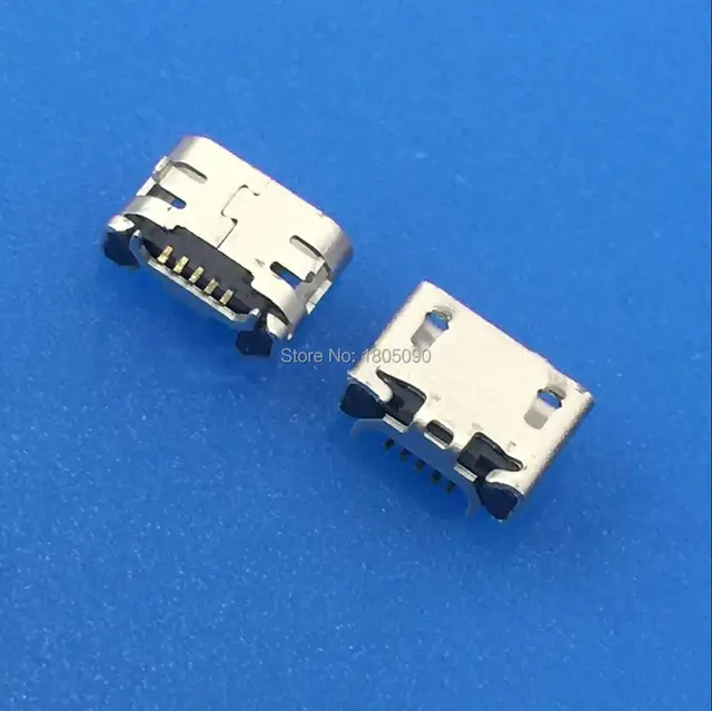 100pc micro USB 5pin jack Ox horn płaski daszek 7.2*4.85mm płyta kobieta gniazdo Mini złącze dla sony VIV0 X1 X3 ładowania ogon wtyczka