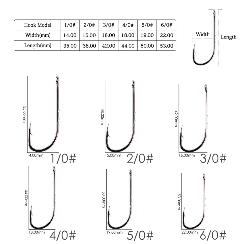 50 / 20 pcs Barbed Fishing Hooks Sea Worm Carp Single Circle Hook Set Fly Fishing Accessories Tackle Carbon Steel Fishhook