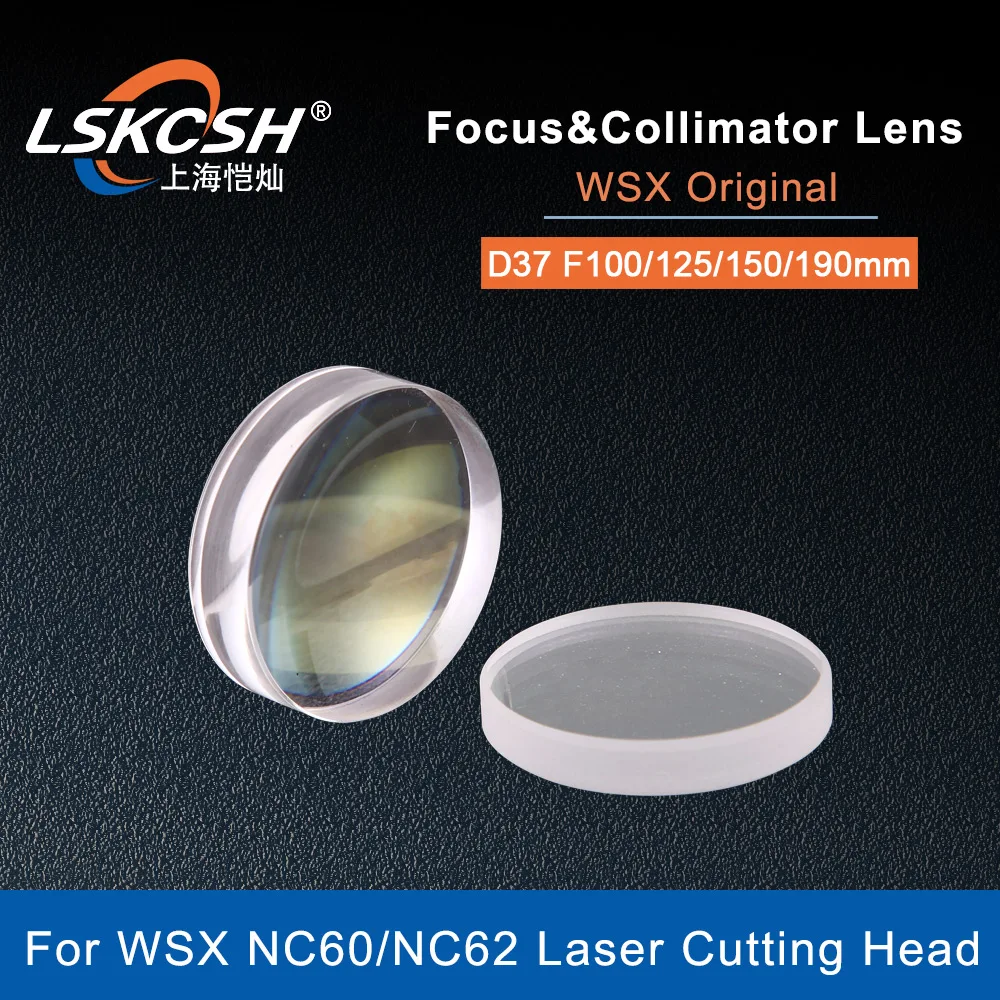 

LSKCSH WSX Original Fiber Laser Focus Collimating Lens D37 F100 125 150 190mm for WSX Laser Head NC60 NC62 NC12K