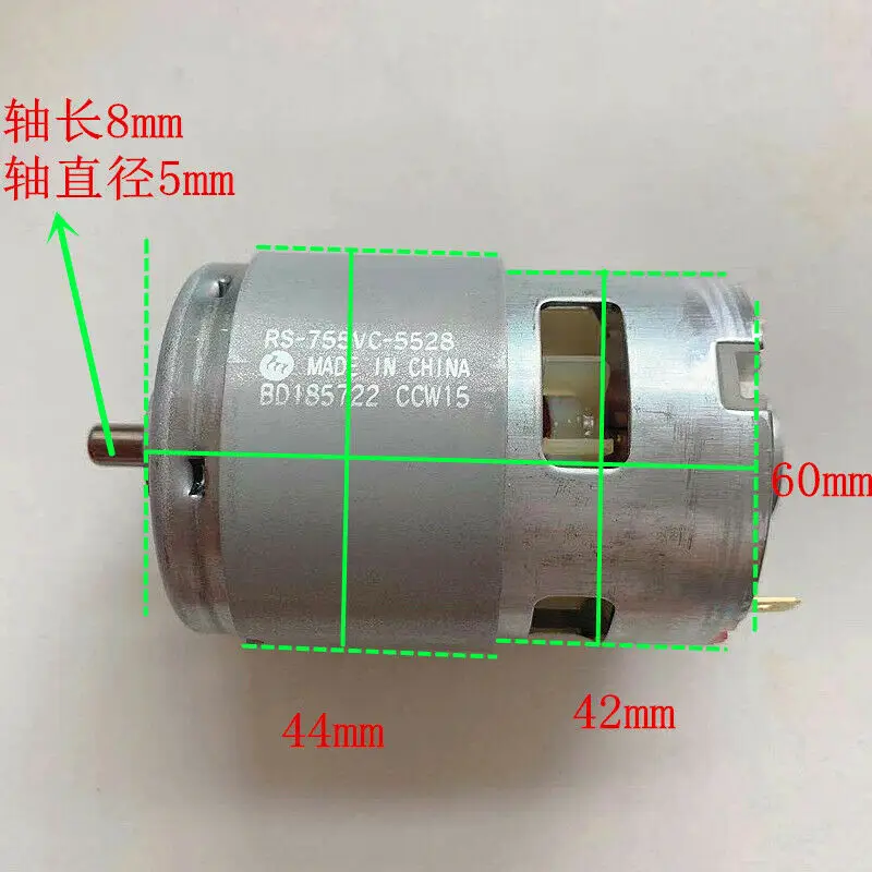 

MABUCHI RS-755VC-5528 CCW15 Motor DC 18V 21V 24V 17000rpm High Speed High Power Electrical Tools Drill Engine