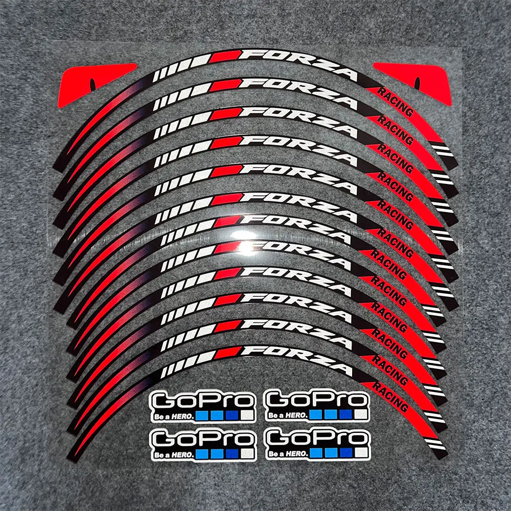 Светоотражающие аксессуары для мотоциклов, наклейка на колесные шины, док-станция, лента в полоску ДЛЯ FORZA 125, 250, 300, 350, 750