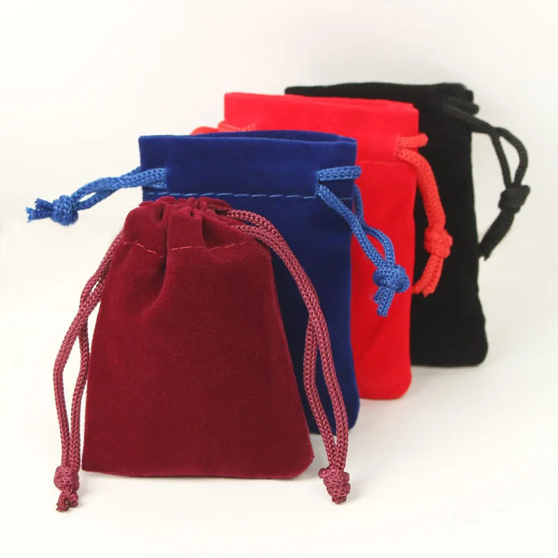 

velvet bag drawstring custom velvet jewelry bag with logo printing drawstring bag velvet 8*10CM