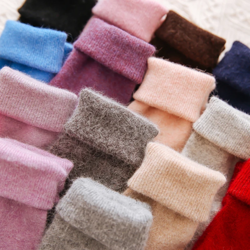 New High Quality Thick Angola Rabbit&Merino Wool Socks Women Winter Socks Warm Socks For Women Big Size