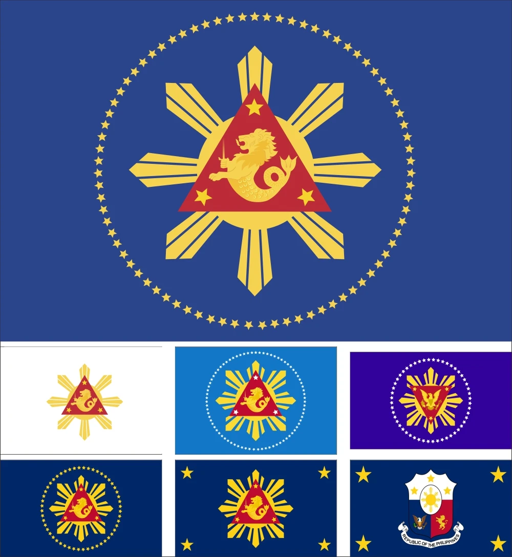 Président philippin 2004 drapeau 3x5ft 90x150cm président du sénat 60x90cm 21x14cm haut-parleur maison représentants bannière des Philippines