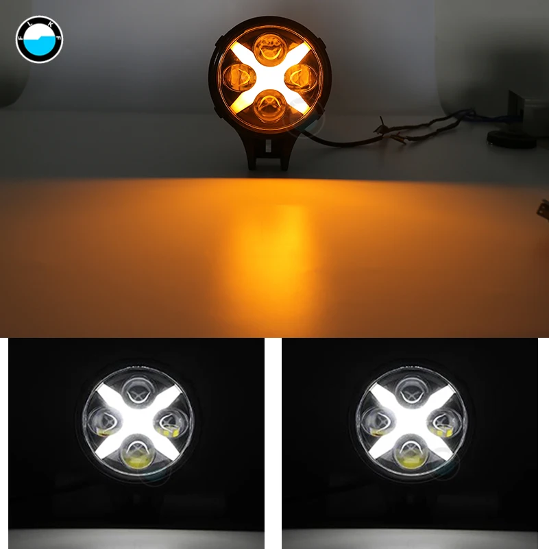 2 pcs 6 inch Round Led Auxiliary Light 60w Car LED Spotlight   with X Angel Eyes DRL Driving for Off Road 4X4 Vehicle Trucks.