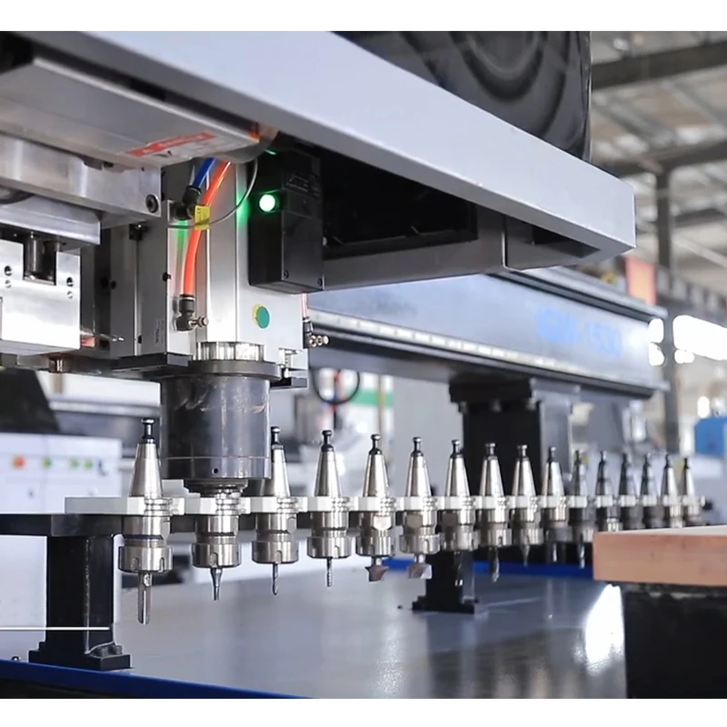 china auto tool change atc cnc router 1325 1530 9kw woodworking kitchen cabinet door making machine with drilling saw