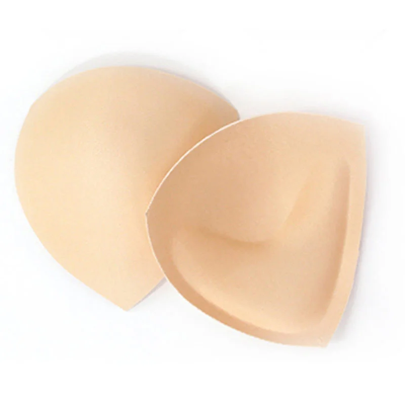 1 Pair Woman Swimsuit Padded Sponge Foam Push Up Enhancer Chest Cup Thick Bikini Swimwear Inserts Triangle Bra Pad