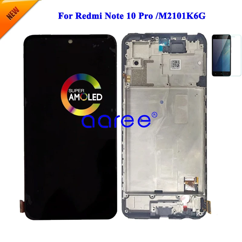 Amoled Lcd-Scherm Oled Voor Redmi Note 10 Pro Lcd Voor Redmi Note 10 Pro Lcd-Scherm Lcd-Scherm Touch Digitizer Assemblage