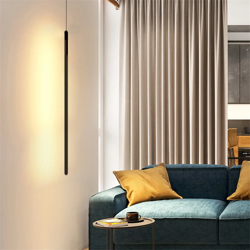 Nordic bedroom long pendant lights bedside lamps modern study table LED lamps Mirror headlights atmosphere chandelier fixtures