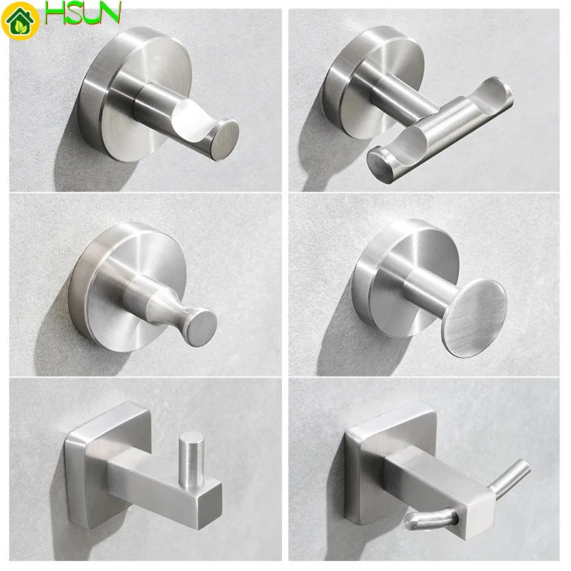 

Stainless Steel Wall Hook for Bathroom Kitchen Coat Hook Towel Hooks for Shower Circle SUS304 Cloth Hook Bathroom Hanger