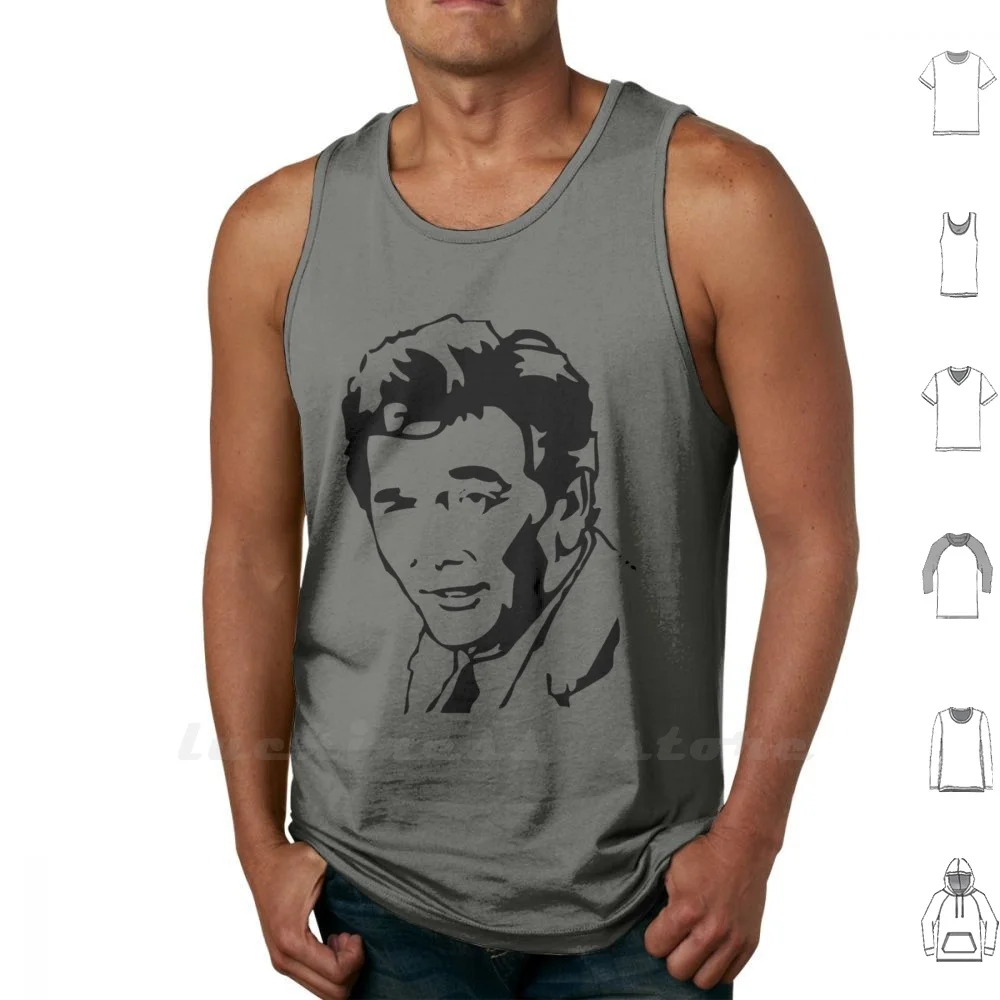 Peter Falk Columbo Tank Tops Vest Sleeveless Peter Falk Columbo Detective Thriller Mystery Classic Tv Tv Show Pop Art