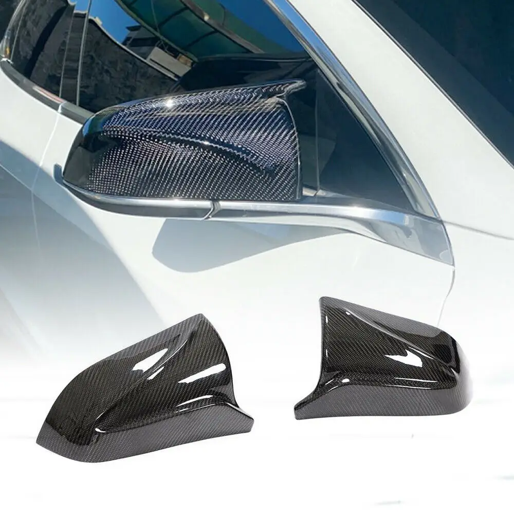 

Carbon Fiber Car Side Rear View Mirror Cover Cap For Tesla Model 3 2017 - 2022