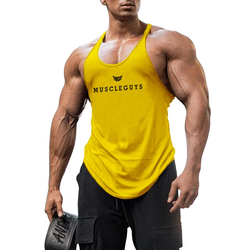 Gym Mens Training Fashion Muscle Running Singlets Clothing  Workout Tank Top Men Fitness  Sleeveless Vest