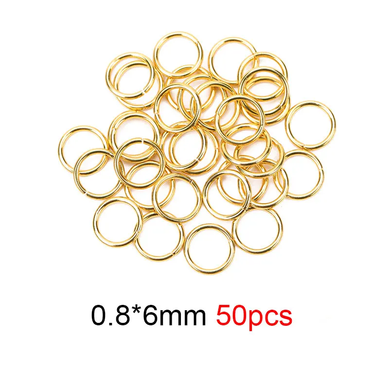 Stainless Steel Open Jump Rings, 50/100pcs Set