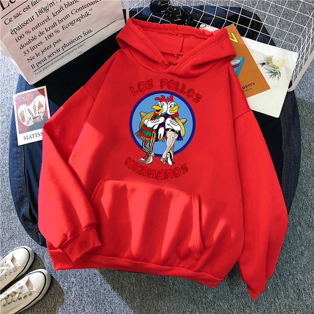 Hoodies Print Los Pollos Hermanos Long Sleeve Casual Fashion Pullover Loose Oversized Hoodie Unisex Sweatshirt for Men Women