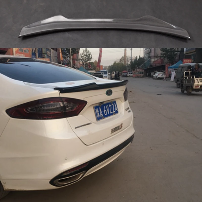 Spoiler de tronco traseiro de carro de fibra de carbono para Ford Mondeo/ Fusion 2013 2014 2015 2016 2017 por EMS (estilo Mustang)