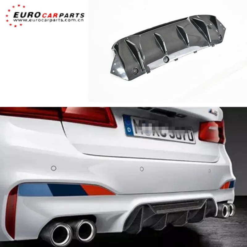 Carbon fiber material diffuser for F90 M5 mp style rear lip with customer feedback