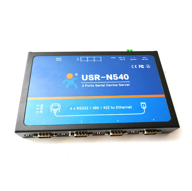 USR-N540 4 ports Serial Device Servers, Serial RS232 rs485 rs422 to Ethernet Converter module controller