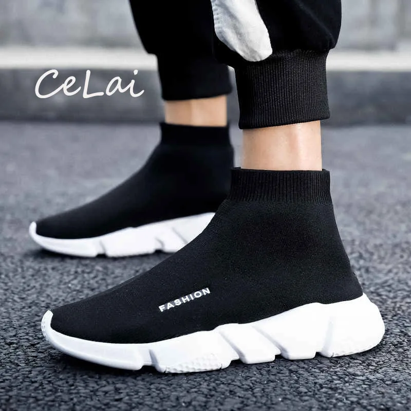 Hot Sale Sock Sneaker Handmade Men Fashion 2023 Lightweight Sneakers Summer Large Sizes Soft Man Casual Shoes Air Mesh Walk NA33