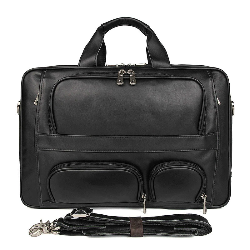 Imagem -03 - Oyixinger Couro Genuíno dos Homens Bolsa para Portátil Masculino Bolsas para 17 Macbook hp Luxo Retro Negócios Maleta de Escritório Ombro Bolsa