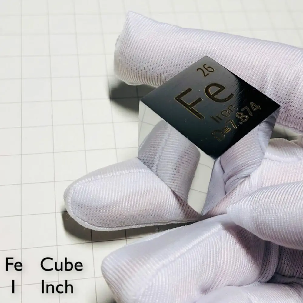 

Iron Ferrum Metal Cube Fe ≥ 99.99% Element Collection 1 inch/2.54cm Length