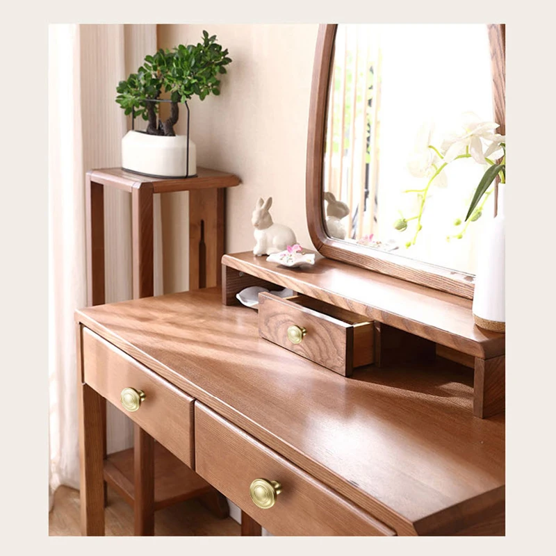 KAK Solid Copper Cabinet Handles Kitchen Cupboard Door Pulls Drawer Knobs European Vintage Brass Gold Furniture Handle Hardware
