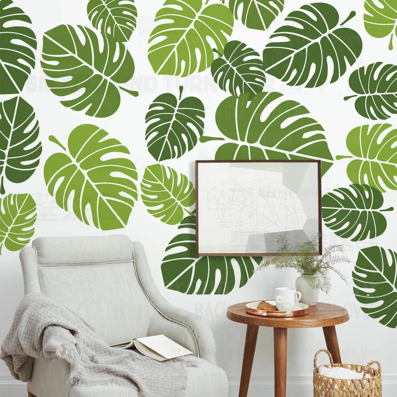 40cm - 50cm Stencil For Painting Paint On The Wall Template Furniture Large Sideboard Leaf Tropical Summer Jungle Palm Tree S146