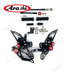 Arashi Rider Rearset Adjustable Footrests For HONDA CB650R CBR650R CBR650F 2019 2020 2021 2022 2023 CBR650 CNC Driver Pedals