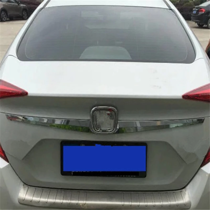 

WELKINRY car cover For Honda Civic 2016 2017 2018 2019 generation 10 ABS chrome rear tail box gate back door logo trademark trim