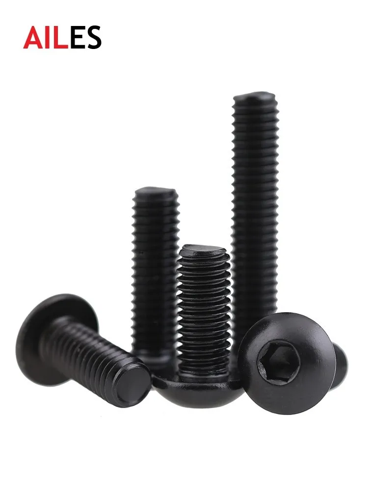 

M8 M10 Carbon Steel Black Zinc Plated Black Button Head Hex Hexagon Socket Allen Screw Bolt