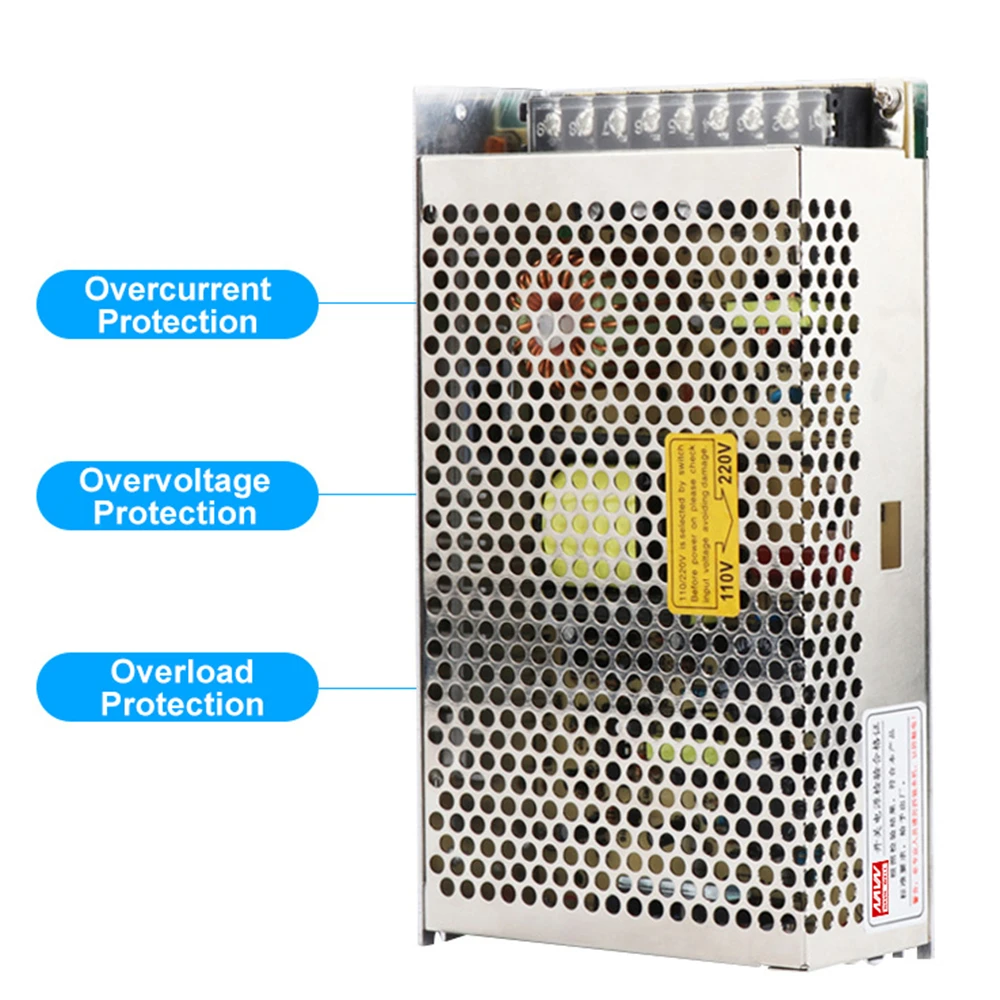 250W AC 110V-220V DC 36V Switching Power Supply for Stepper Motor / Closed Loop Stepper Motor Source Power Adapter S-250-36