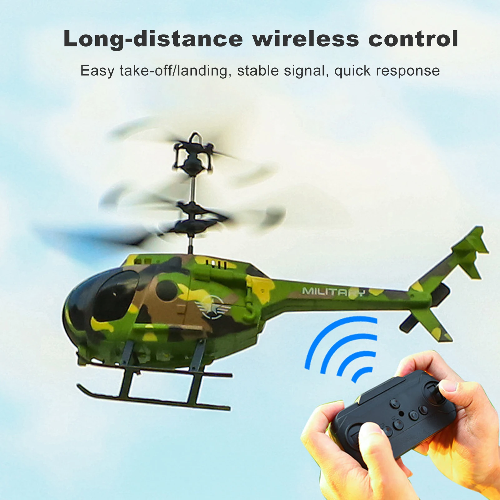 RC Helicopter 2Ch Remote Control Aircraft Simple Airplane Rescue Mini Plane Children's Toys for Boys Kids Gift