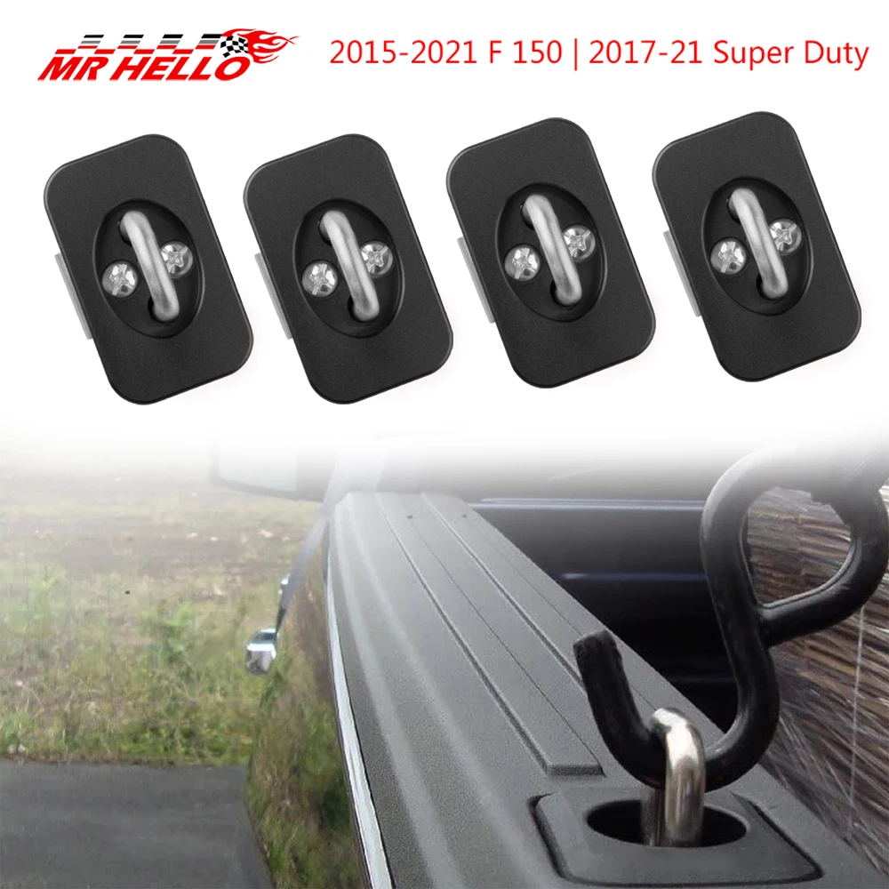 

4psc Retractable Tie Down Anchors for 2015-2021 F150 | 2017-2021 Super Duty Pickup Truck Car accessories Tie Down Anchor