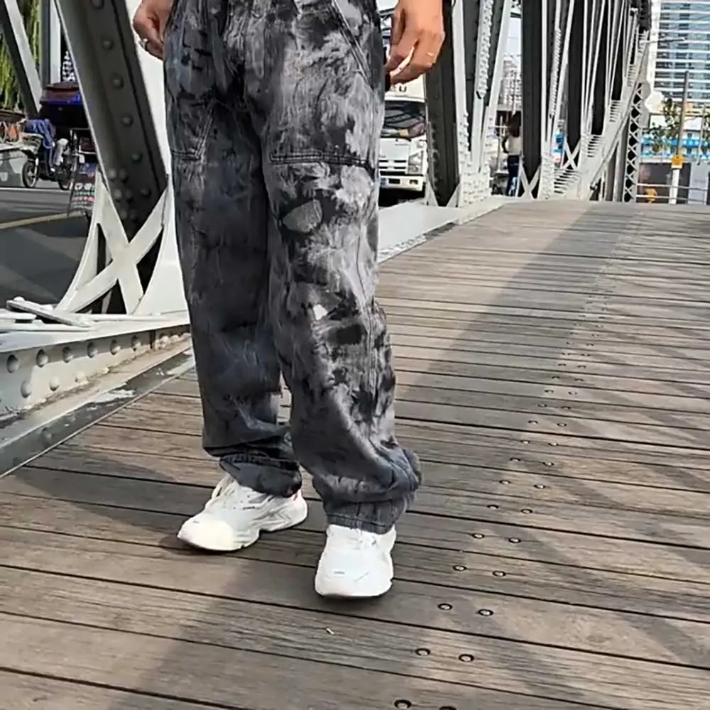 Mode Camouflage Hiphop Jeans Männer Casual Denim Hosen Lose Baggy Jeans Gerade Hosen Cargo Hosen Harem Jeans Männer Kleidung