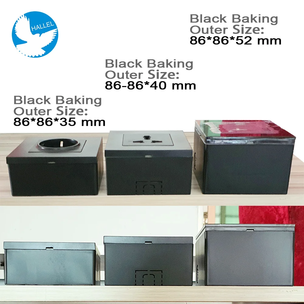 Premium Baking Black 35/40/52 mm Skrzynka instalacyjna przełącznika Skrzynka przyłączeniowa do powierzchni ściennej, zewnętrzna skrzynka gniazdkowa