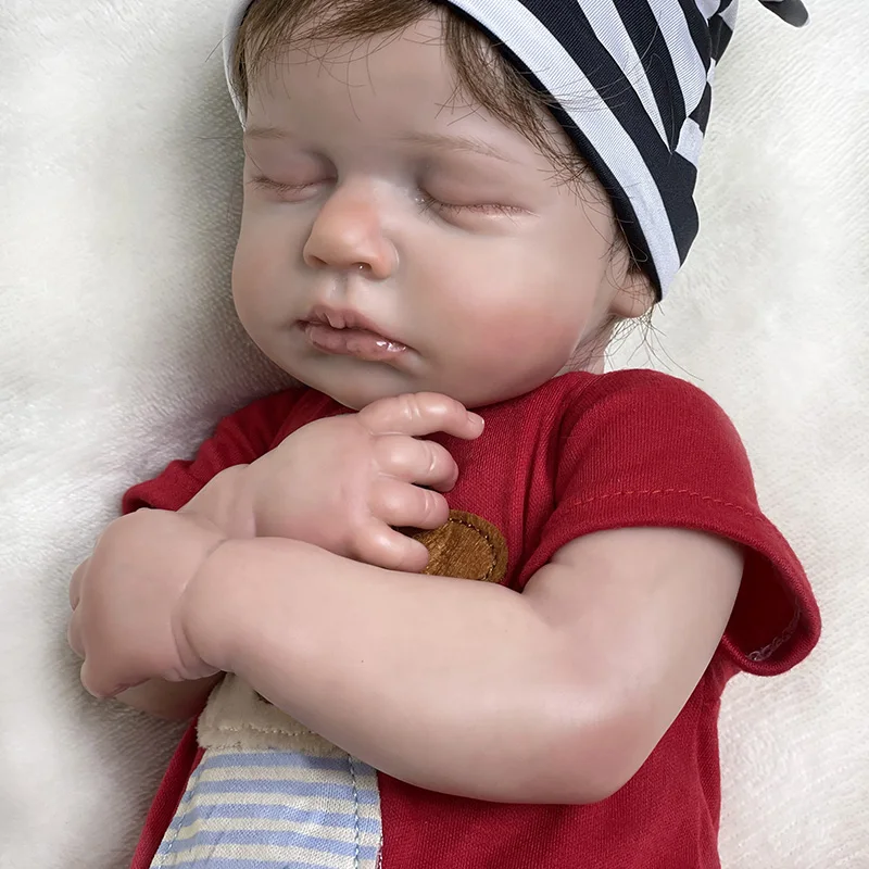 20Inch Reborn Dolls Newborn CuteBaby Sleeping Loulou Boy for Children Gifts Boneca Renascida Brinquedo Bebe Para Menina