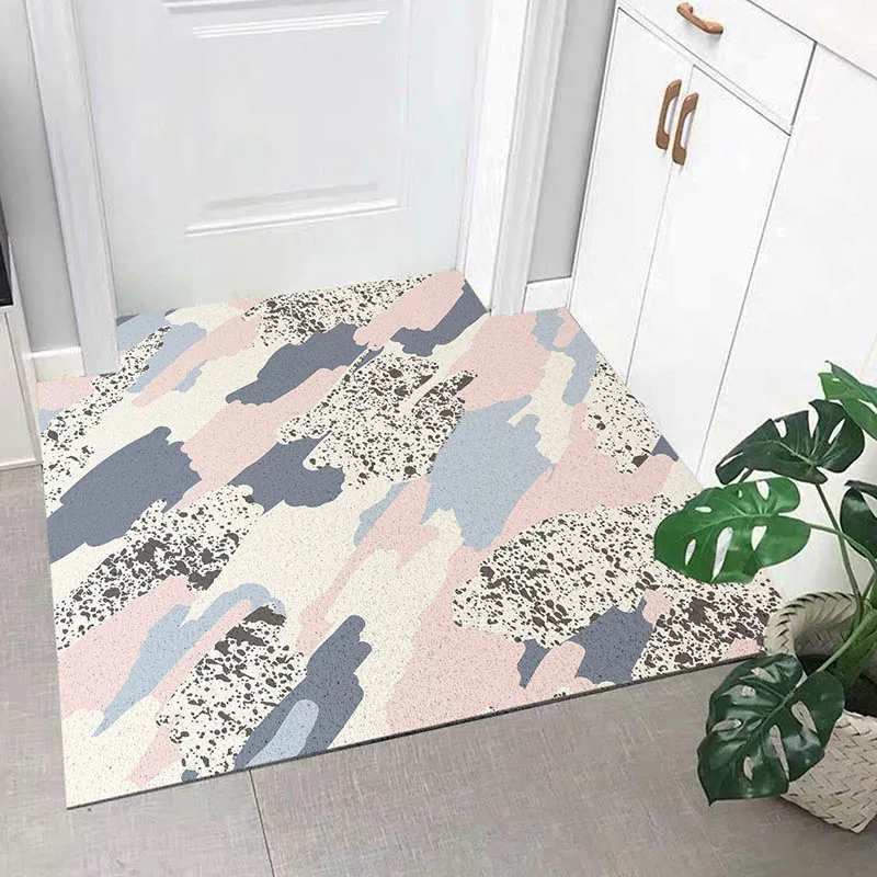 Modern Style Hallway Doormat Bath Bedroom Kitchen Living Room Carpet PVC Anti-slip Mat Custom Size And Pattern Entrance Doormat