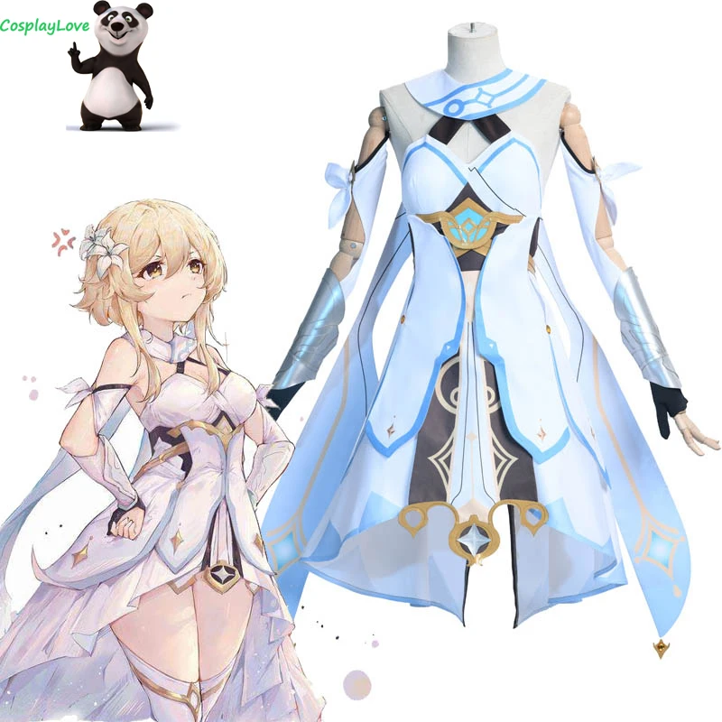 

CosplayLove Game Genshin Impact Player Female Traveler Cosplay Costume Cute Dress For Girl Halloween Christmas