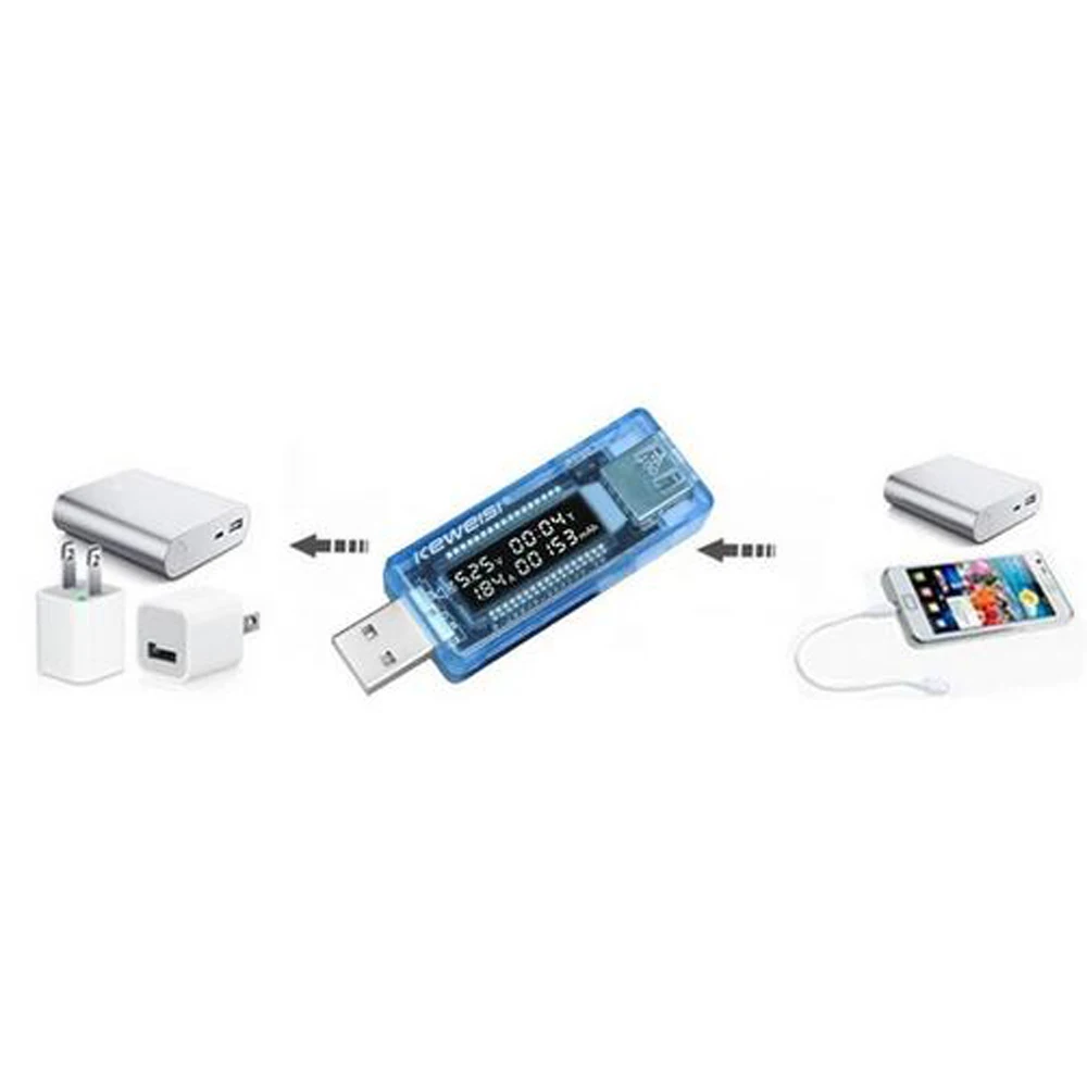 USB Current Voltage Capacity Tester Volt Current Voltage Doctor Charger Capacity Tester Meter for Power Bank