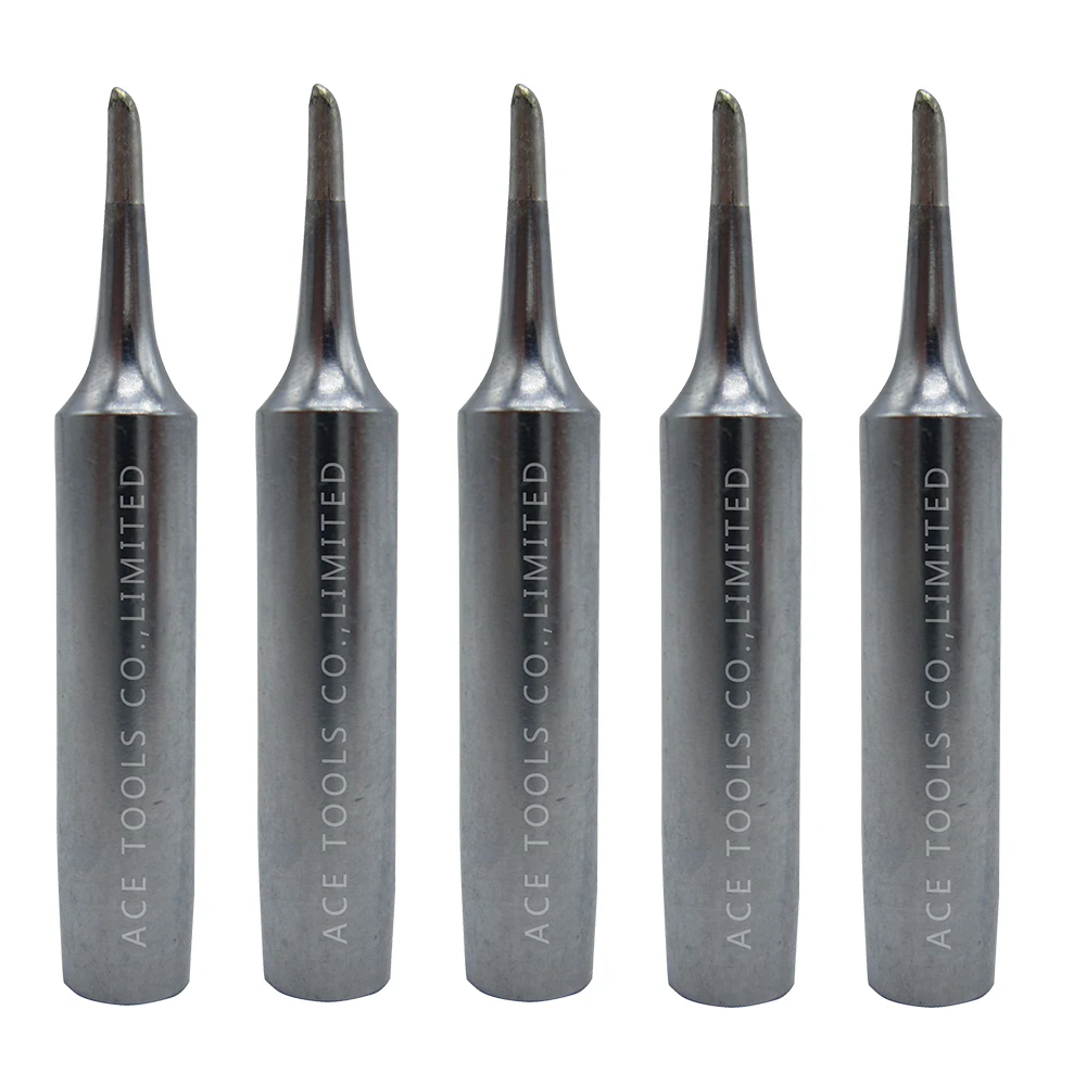 5 PCS Soldering Tip 900M-T-1.5C Bevel 1.5mm for Hakko 936 907 Milwaukee M12SI-0 Radio Shack 64-053 Yihua 936 X-Tronics 3020