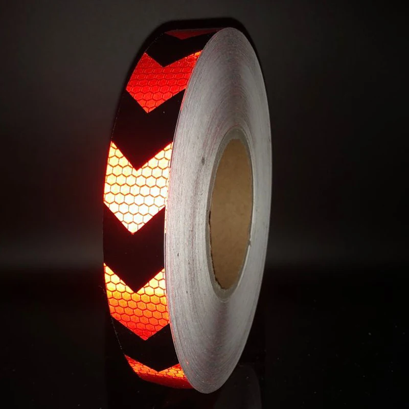Arrow Reflective Tape Safety Caution Warning Reflective Adhesive Tape Sticker For Truck Motorcycle Bicycle Car Styling