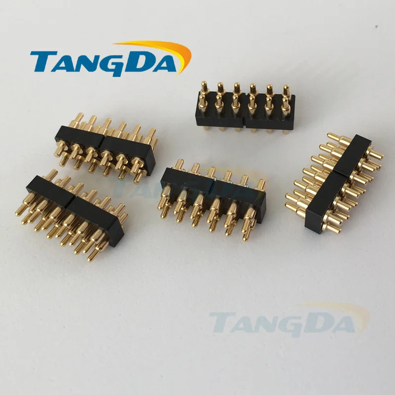 

pogo pin connector 12PIN 12P height:2*7/8/10/12mm+2mm pitch:2.5mm POGO PIN connector plug welding DIP TANGDA