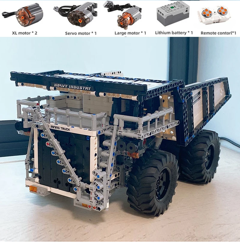 MOULD KING 13170 Technical MOC-29973 Terex T284 Mining Excavator Dump Truck Model Car Building Blocks Bricks Kids Toys Gifts