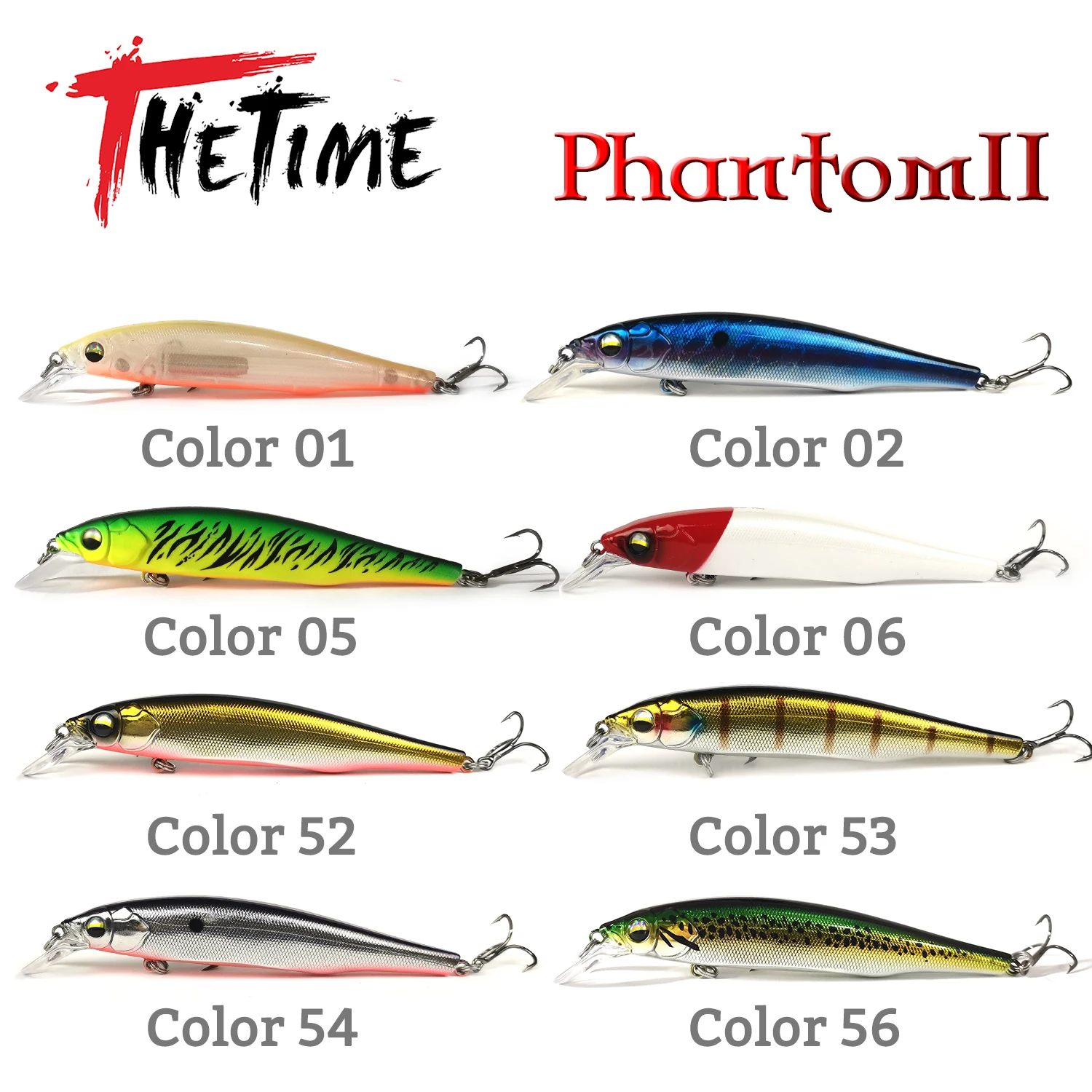 2022 New THETIME Brand PHANTOM2 110SP Suspend Wobbler Minnow Lure 110mm 19g Mid-Warer Artificial Bait For Pike Sea Bass Fishing